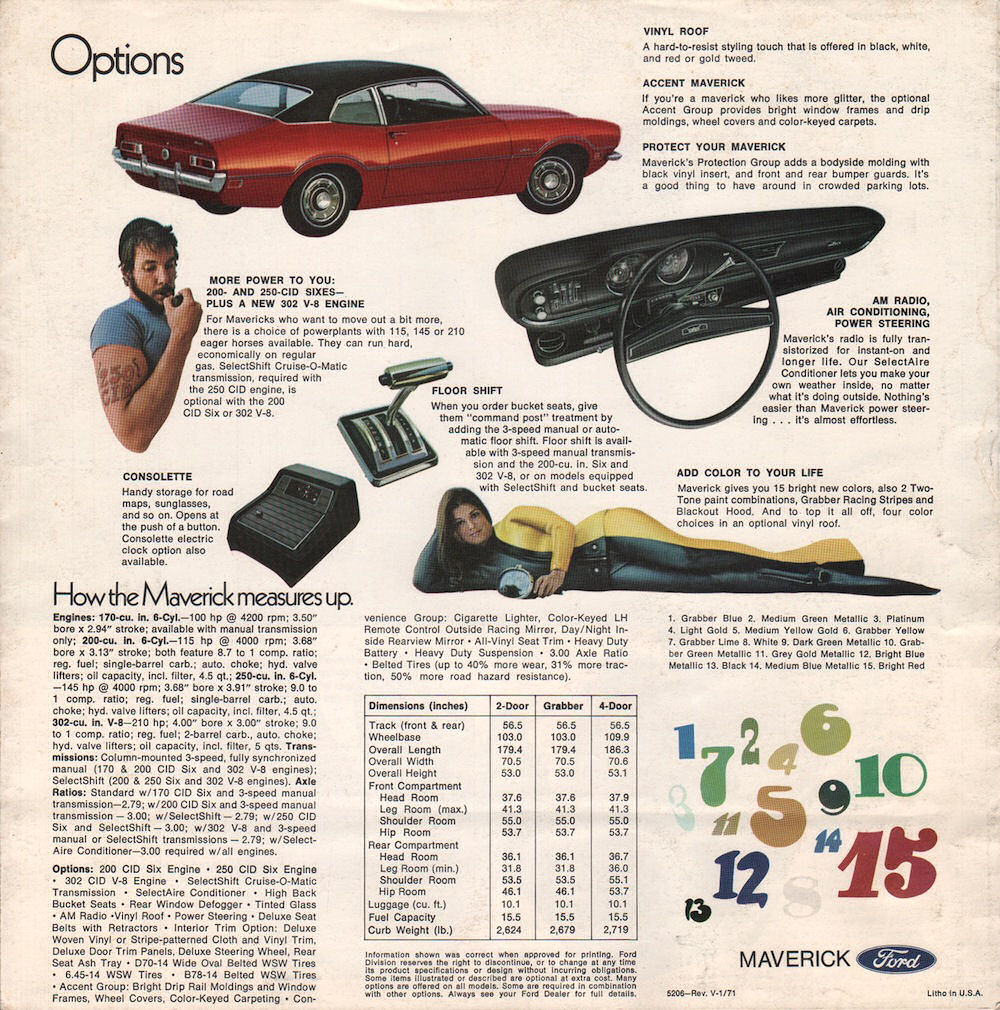 1971 Ford Maverick Brochure